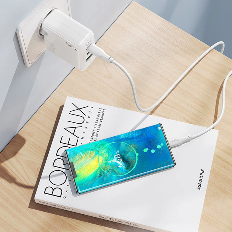 СЗУ Hoco C115A Header PD65W (2C1A) – White. Фото 8 из 8