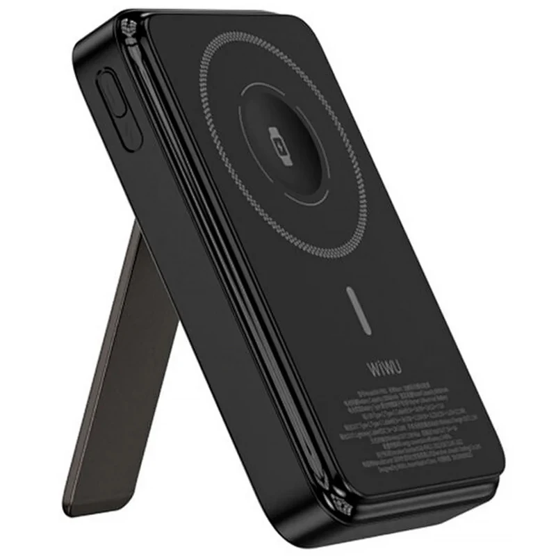 Портативний ЗП Power Bank WIWU Wi-P061 22.5W+PD20W з БЗП+iWatch with cable 10000 mAh – Black. Фото 5 з 5