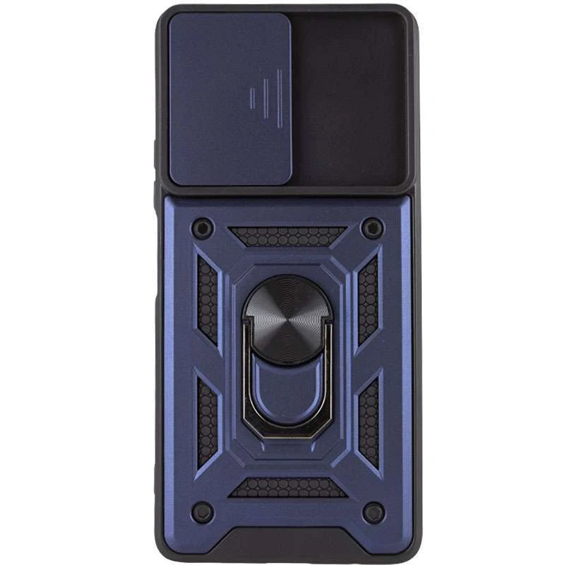 Ударопрочный чехол Serge Ring с защитой камеры для Xiaomi Redmi Note 10 Pro – Синий. Фото 3 из 7
