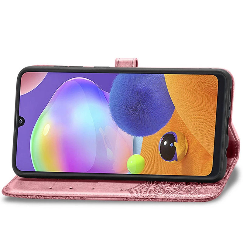 Кожаный чехол-книжка Art Case с визитницей для Samsung Galaxy A05s – Розовый. Фото 3 из 5