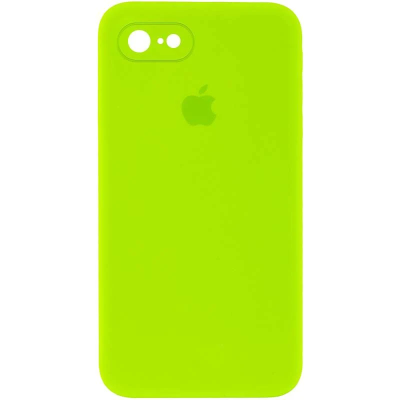 Чехол Silicone Case Square с защитой камеры для Apple iPhone 6/6s (4.7") – Салатовый / Neon green. Фото 1 из 3