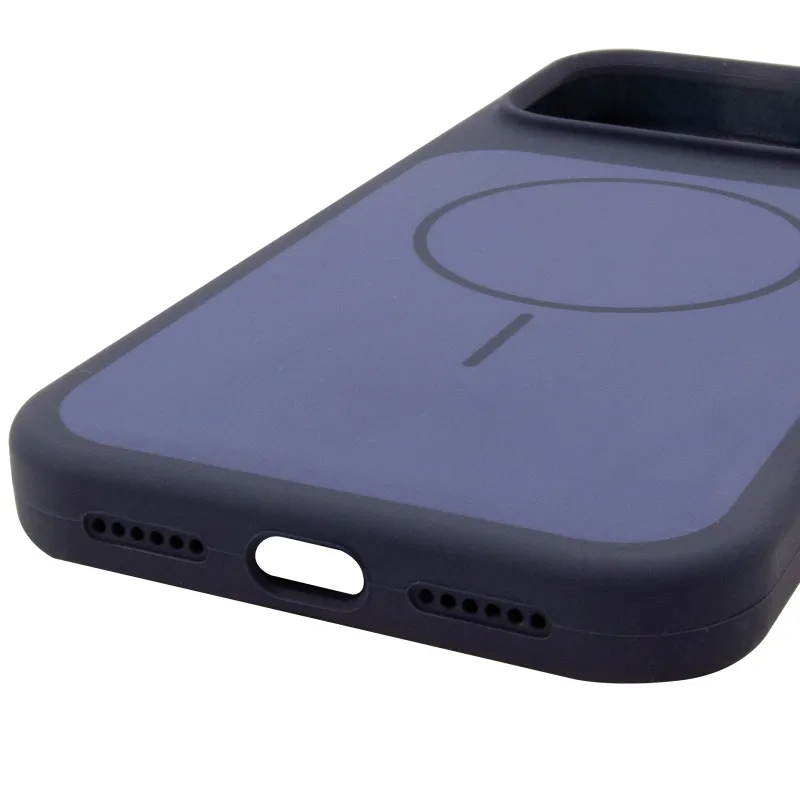 Чохол Silk Duo Color (AA) NO LOGO with Magnetic Fit для Apple iPhone 18 Pro – Midnight Blue. Фото 5 з 5