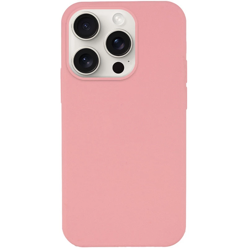 Чехол с закрытым низом Silicone Case для Apple iPhone 15 Pro Max (6.7") – Розовый / Pink. Фото 2 из 4