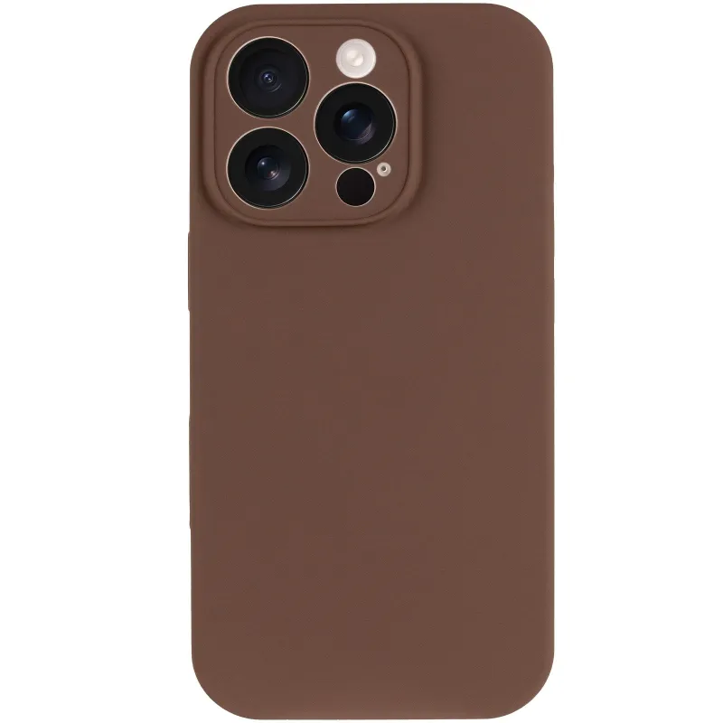 Чехол Silk Full Camera (AA) NO LOGO with Magnetic Fit для Apple iPhone 15 Pro Max (6.7") – Коричневый / Brown. Фото 2 из 5