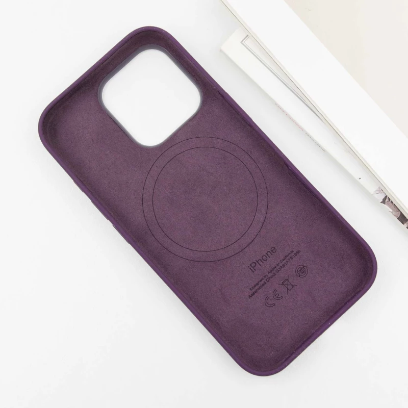 Силіконовий чохол ААА with Magsafe connection для Apple iPhone 16 Pro Max – Plum. Фото 8 з 10