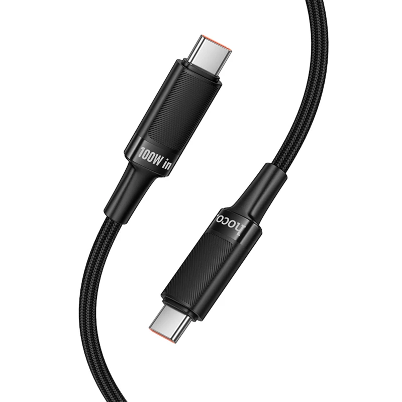 Дата кабель Hoco U153 Extreme Type-C to Type-C 100W (1.2m) – Black. Фото 6 з 6