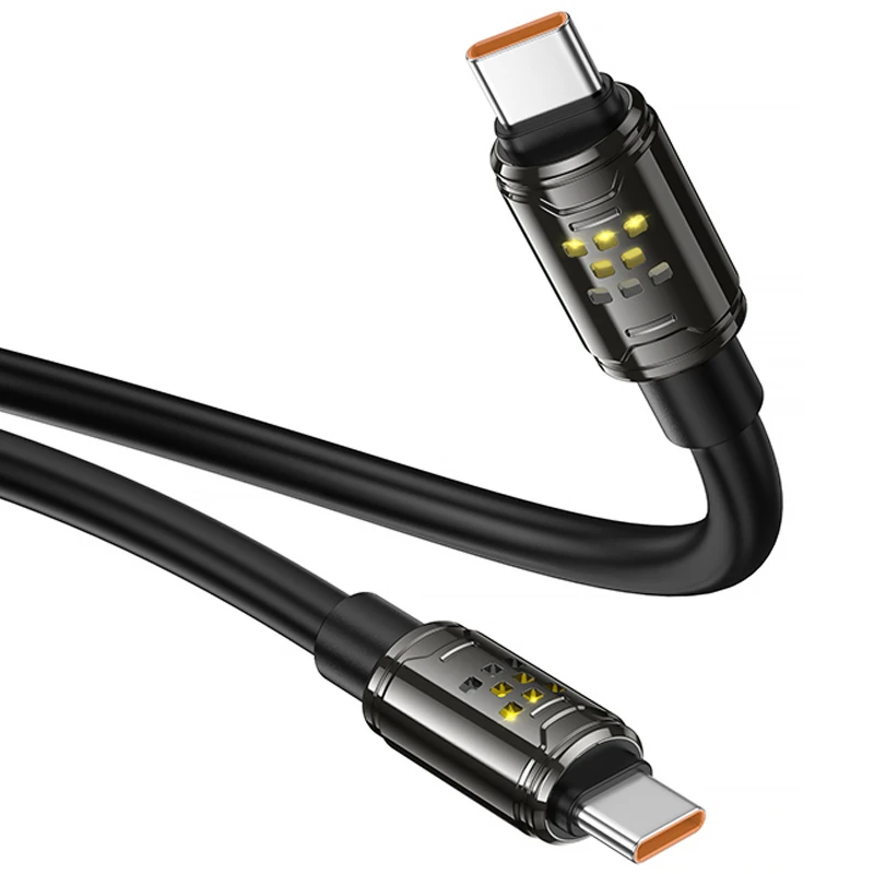 Дата кабель Hoco U143 Joy Type-C to Type-C 240W (1.2m) – Black. Фото 5 из 6