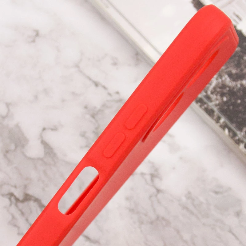 Кольоровий силіконовий чохол із захистом камери на Oppo A38 – Червоний / Red. Фото 5 з 6