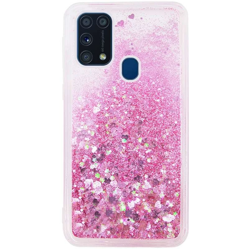 

Чохол Liquid hearts з блискітками, що переливаються, на Samsung Galaxy M31 (Рожевий)