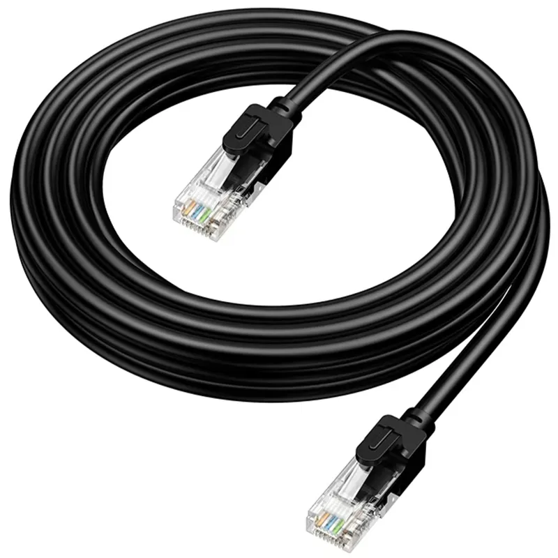 Кабель (патч-корд) Hoco US14 Category 6 Gigabit (3m) – Black. Фото 3 з 5