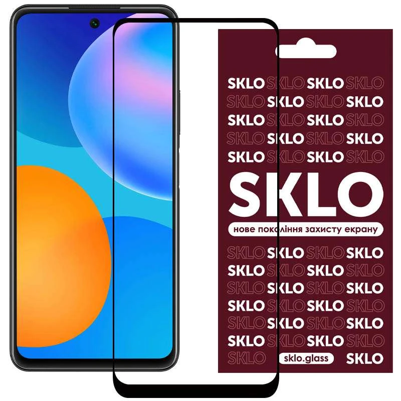 

Защитное 3D стекло SKLO для Huawei P Smart (2021) (Черный), Чорний