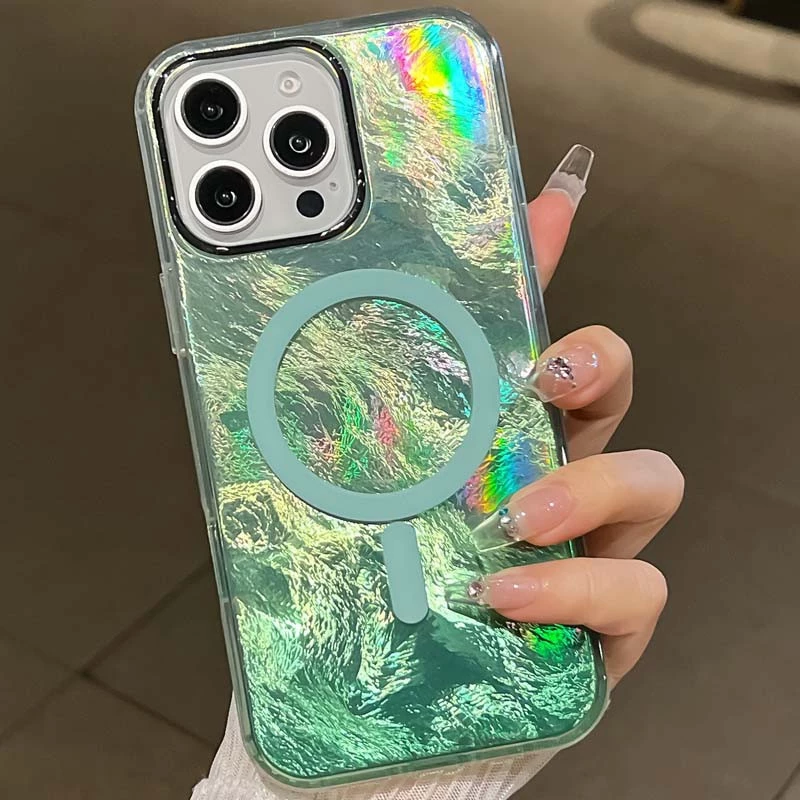 Силіконовий чохол Shiny Mountain (MagFit) для Apple iPhone 16 Pro – Green. Фото 2 з 3