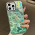 Силіконовий чохол Shiny Mountain (MagFit) для Apple iPhone 17 Air (6.5") – Green. Фото 3 з 8