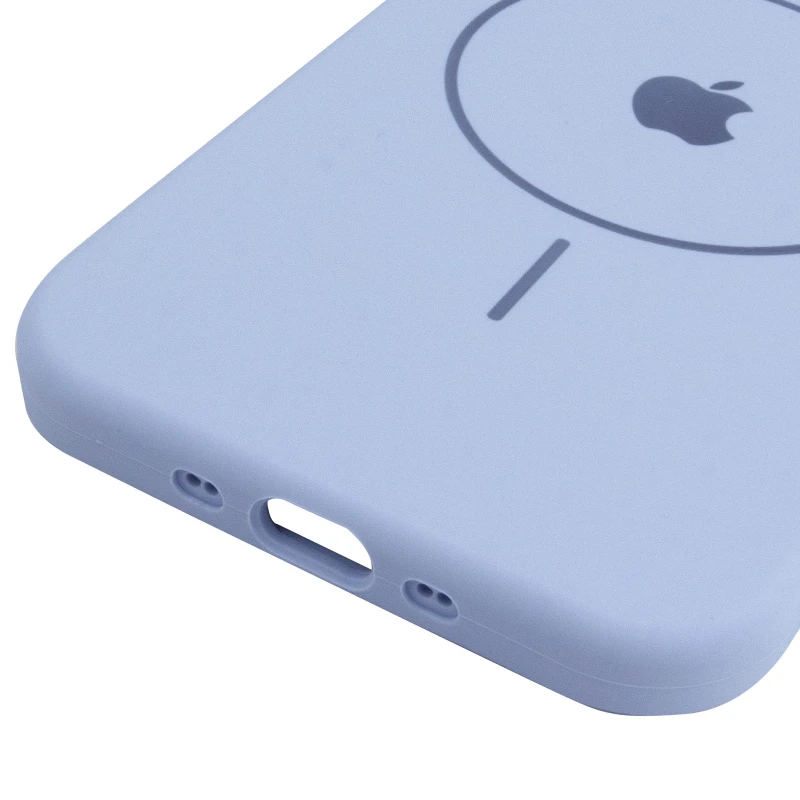 Чохол Silicone Case Full Protective (AA) V2 with MagSafe для Apple iPhone 17 Air (6.5") – Блакитний / Lilac Blue. Фото 10 з 11