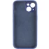 Чехол Silicone Case с защитой камеры для Apple iPhone 15 Plus (6.7") – Синий / Deep navy. Фото 3 из 4