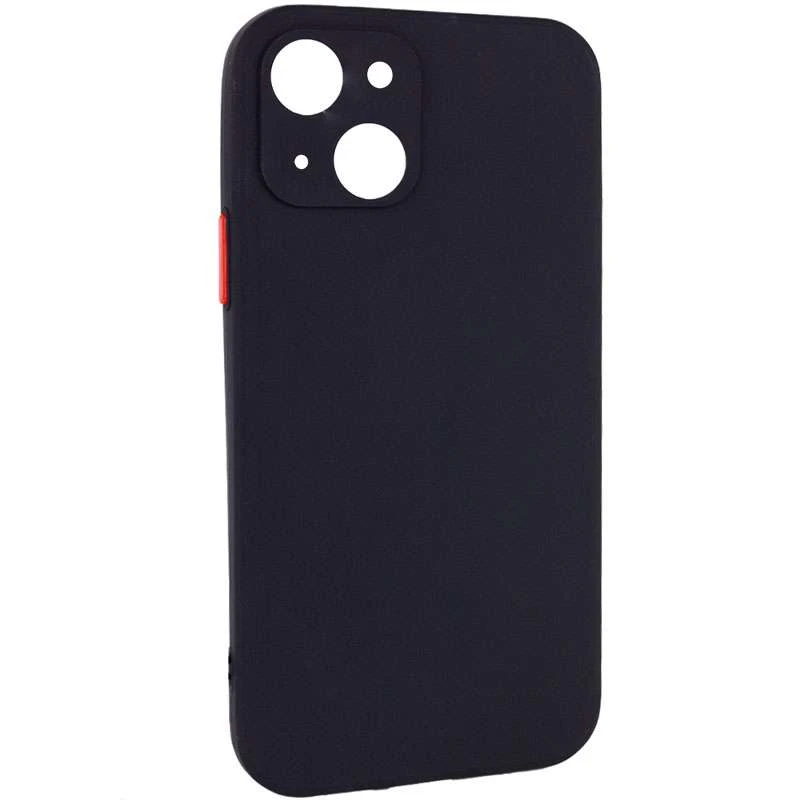 

Силиконовый чехол TPU Square с защитой камеры для Apple iPhone 13 (6.1") (Черный), Чорний