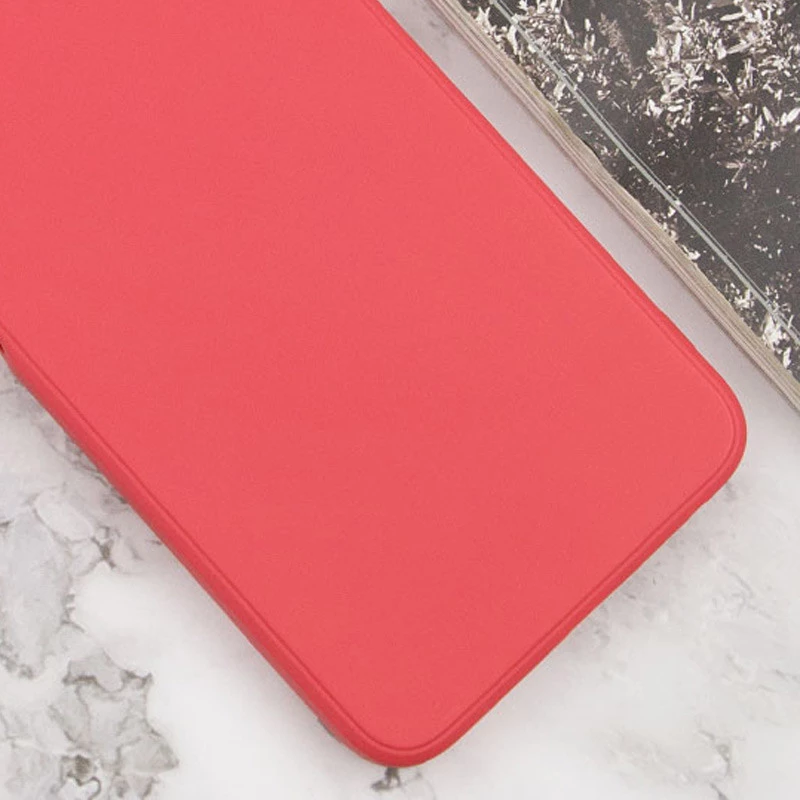 Кольоровий силіконовий чохол із захистом камери на Xiaomi Redmi Note 13 4G – Червоний / Camellia. Фото 2 з 3