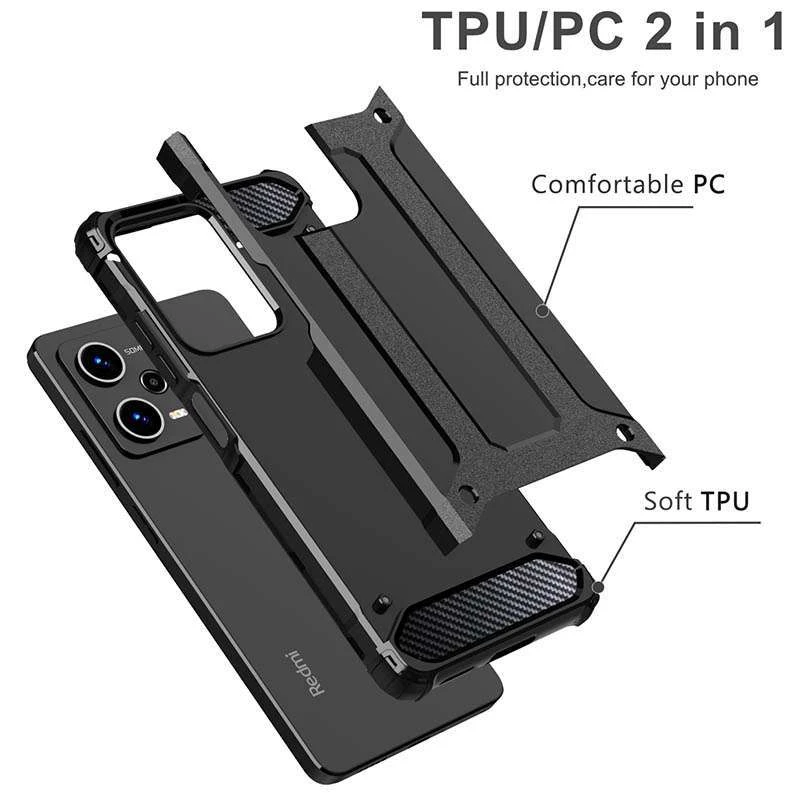 Протиударний чохол з посиленими кутами Immortal на Xiaomi Poco X5 5G – Чорний. Фото 4 з 5