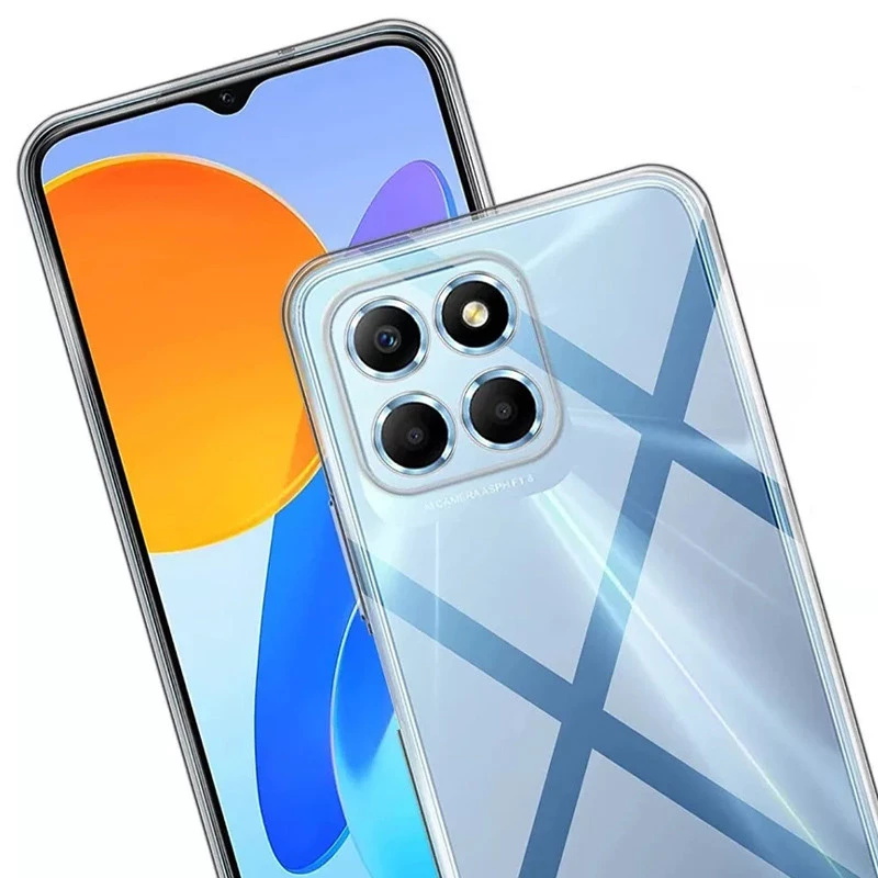 Ультратонкий силіконовий чохол 1,5 мм на Huawei Honor X6a – Безбарвний (прозорий). Фото 5 з 6