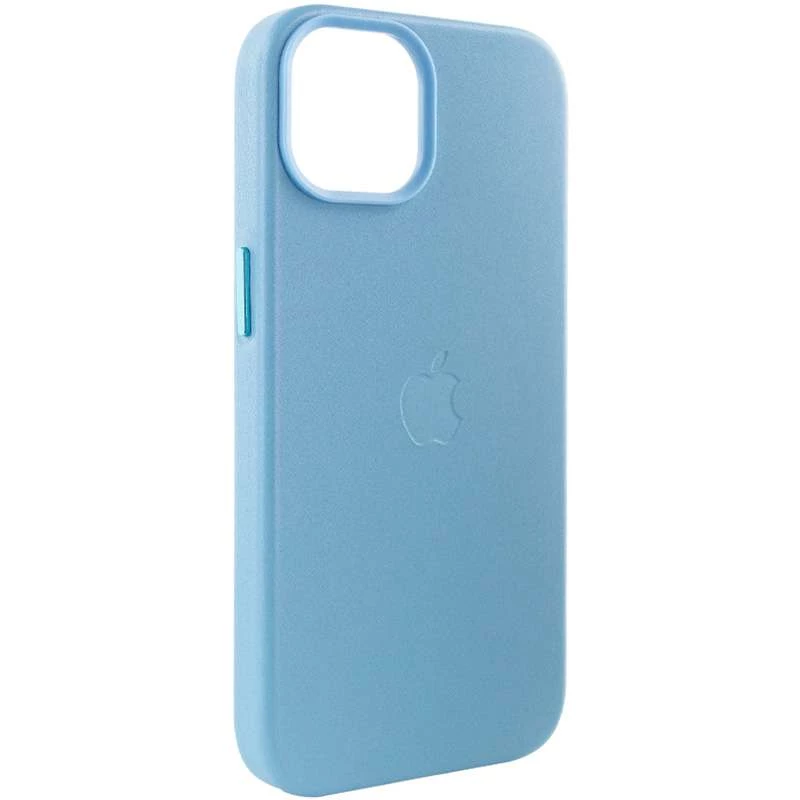 Кожаный чехол Leather Case с MagSafe для Apple iPhone 14 (6.1") – Blue. Фото 6 из 9