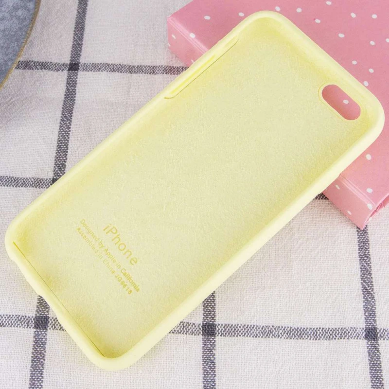 Чехол Silicone Case с закрытым низом для Apple iPhone 6/6s (4.7") – Желтый / Mellow Yellow. Фото 3 из 3