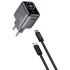 МЗП WIWU CHG500 Voyager PD45W (1USB-C) + кабель Type-C to Type-C – Grey. Фото 3 з 4