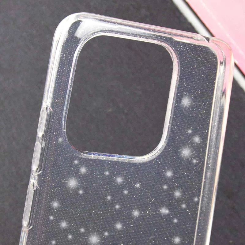 Блискучий силіконовий чохол на Xiaomi Redmi 12C / Poco C55 – Clear. Фото 6 з 8