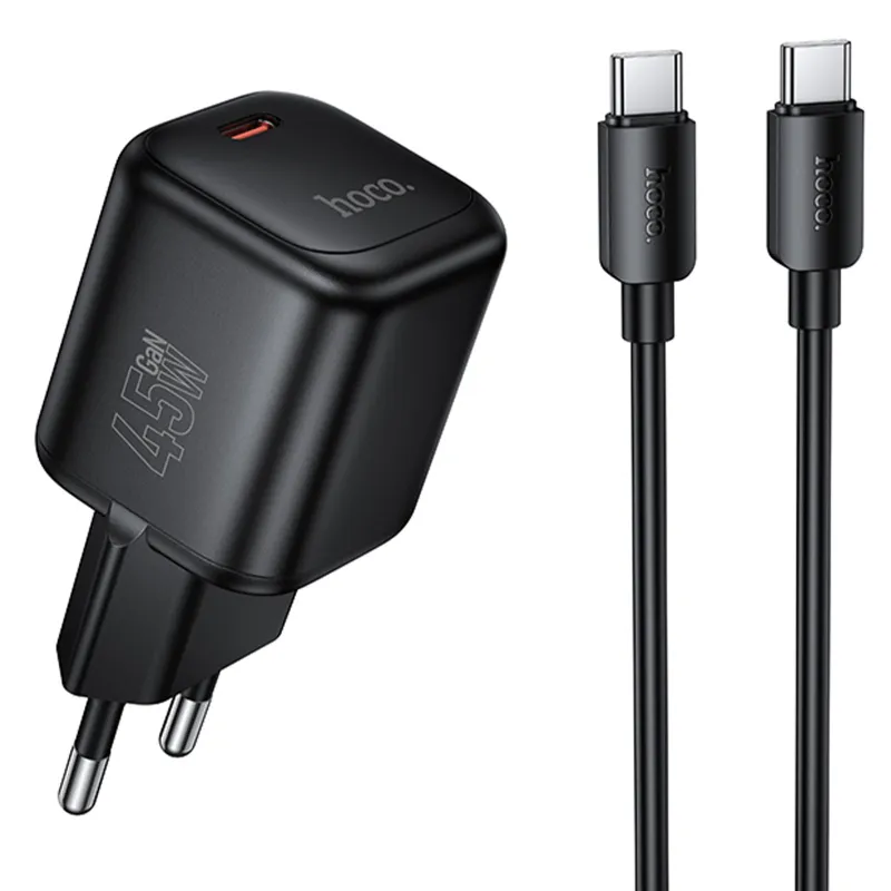 МЗП Hoco N84 Mini PD45W (1USB-C) + кабель Type-C to Type-C фото 1 з 1