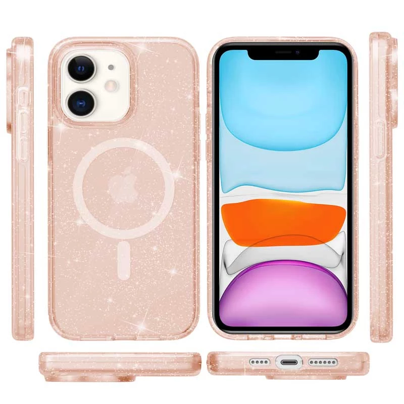 Чохол з блискітками та MagSafe на Apple iPhone 11 (6.1") – Gold+Glitter. Фото 2 з 2