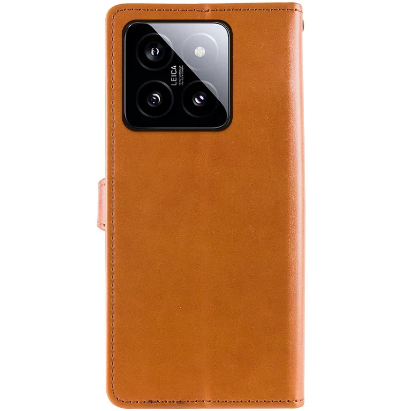 Чехол-книжка GETMAN Gallant  для Xiaomi 14 – Коричневый. Фото 3 из 8