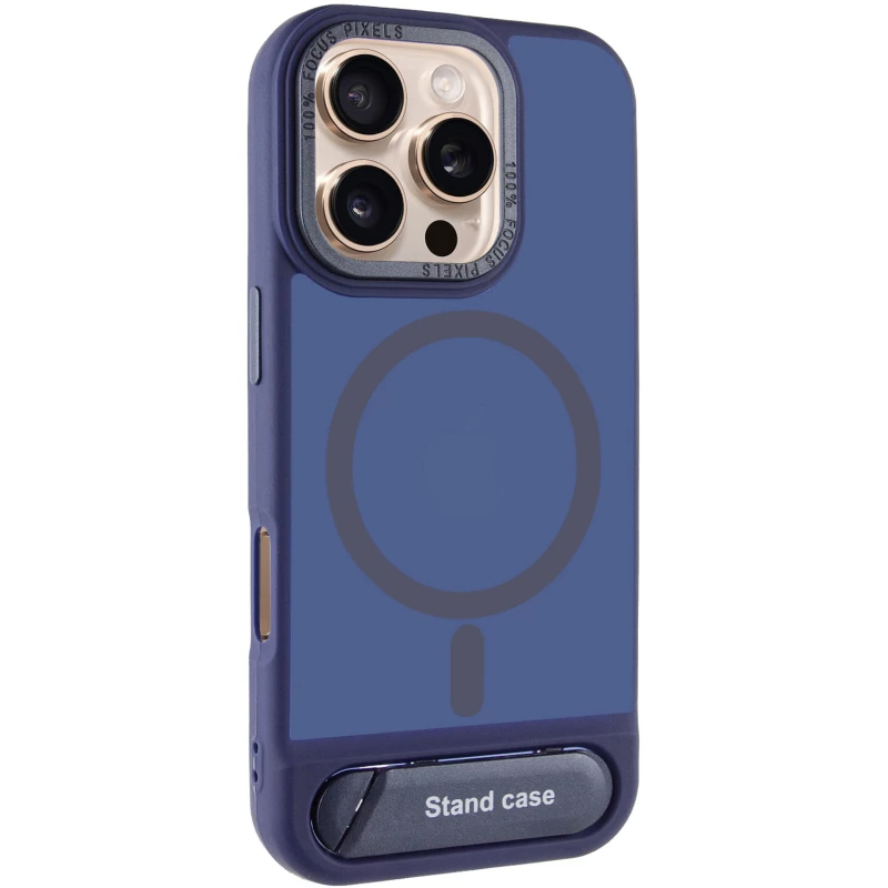 TPU+PC чехол Stand case для Apple iPhone 16 Pro Max – Blue. Фото 2 из 8