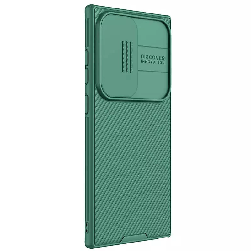 Пластикова накладка Nillkin Pro зі шторкою для камери та магнітом на Samsung Galaxy S24 Ultra – Deep Green. Фото 2 з 5