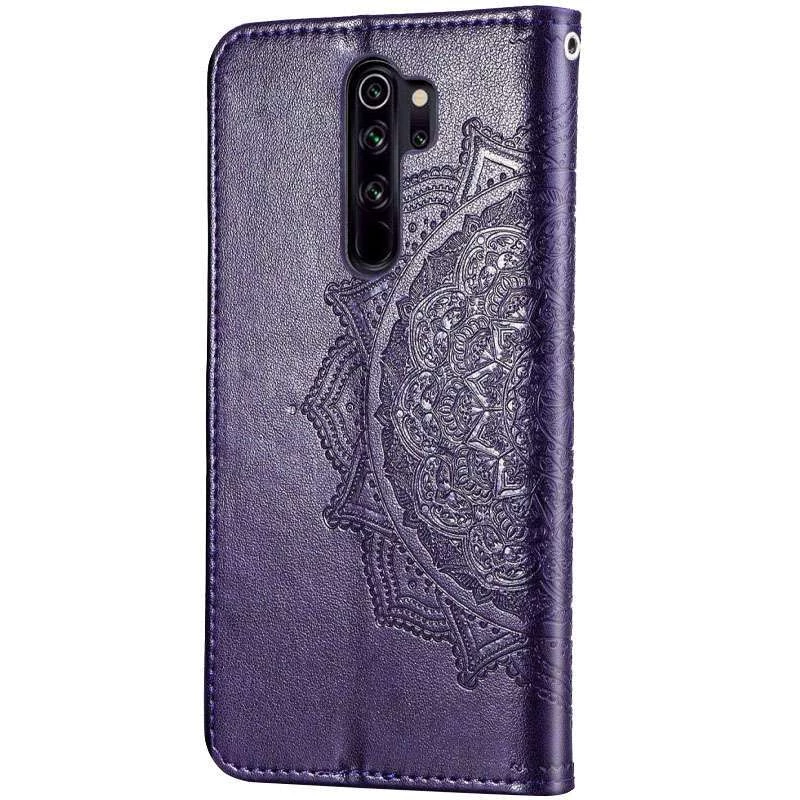 Кожаный чехол-книжка Art Case с визитницей для Xiaomi Redmi 9 – Фиолетовый. Фото 4 из 6