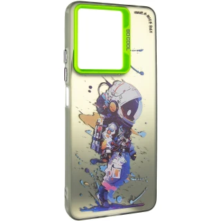 Чехол TPU+PC Street Art для Xiaomi Redmi 13C — Astronaut