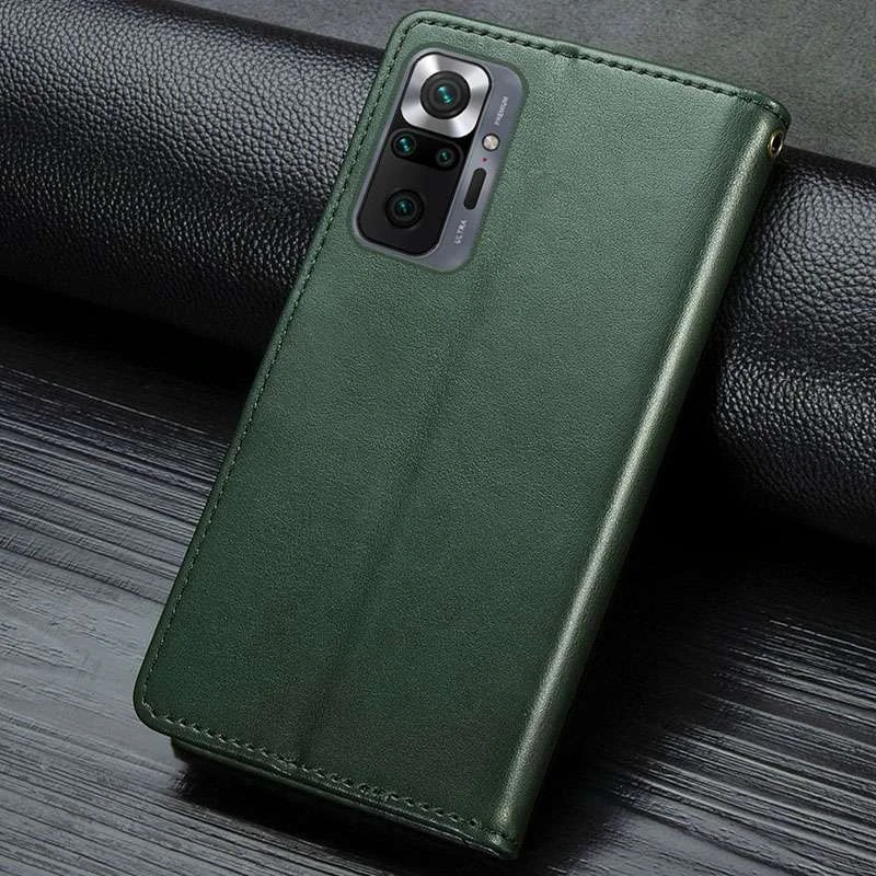 Чохол-книжка GETMAN Gallant  на Xiaomi Redmi Note 10 Pro – Зелений. Фото 5 з 5