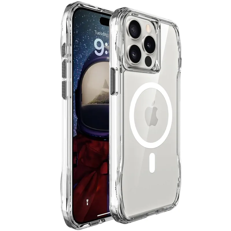 Чохол TPU Space Octagon with Magnetic Fit для Apple iPhone 15 Pro Max (6.7") – Clear. Фото 1 з 2