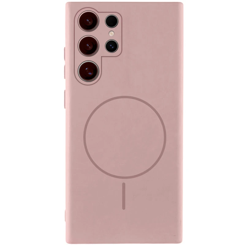 Силиконовый чехол Lakshmi MagFit с защитой камеры для Samsung Galaxy S25 Ultra – Розовый / Pink Sand. Фото 1 из 1