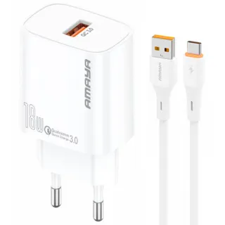 МЗП Amaya E60S QC3.0 18W (1USB-A) фото 1 з 2