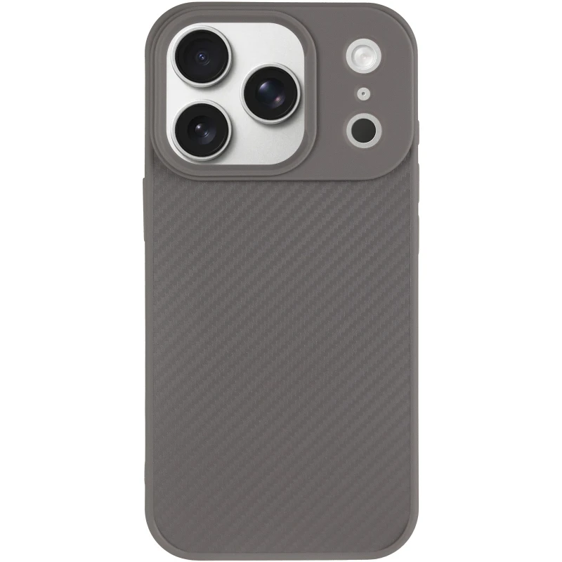 TPU чохол Carbon Protective with Magsafe для Apple iPhone 17 Pro Max (6.9") – Grey. Фото 3 з 7