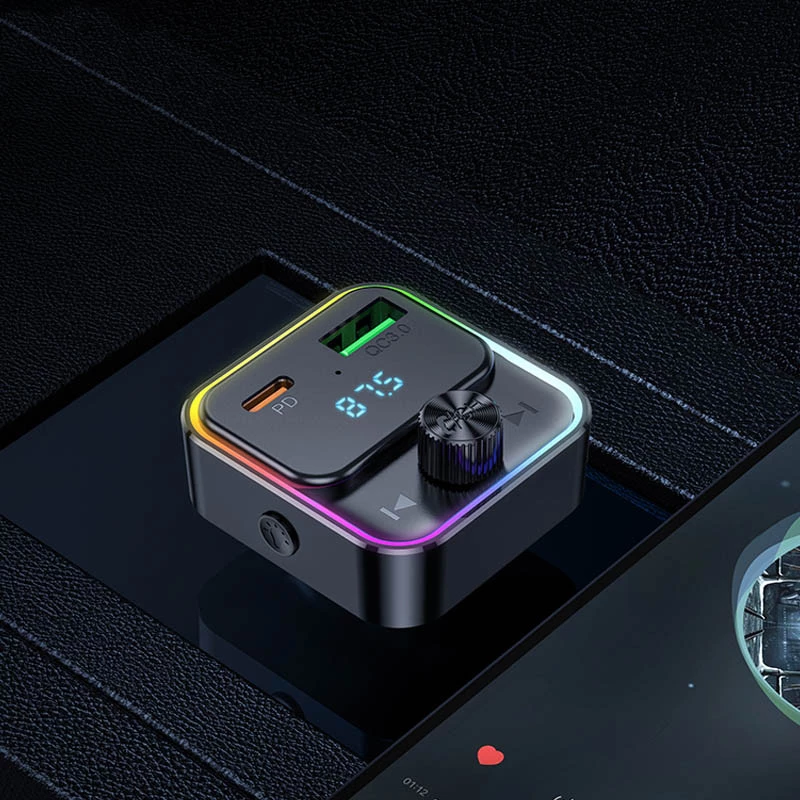 АЗУ FM модулятор Hoco E81 Fantasy PD30W+QC3.0 – Black. Фото 7 из 8