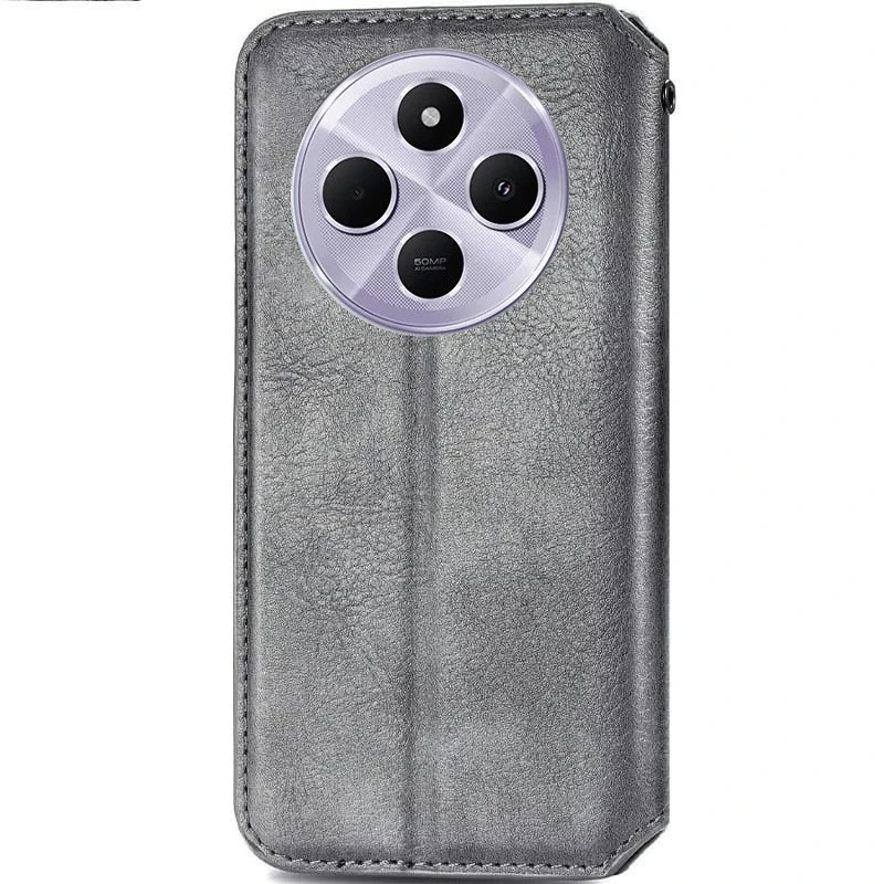 Чехол книжка GETMAN кубик для Xiaomi Redmi A4 – Серый. Фото 2 из 5