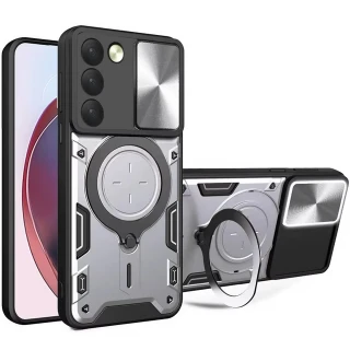 Ударопрочный чехол Bracket Ringstand с защитной шторкой для камеры для Xiaomi Redmi 15 (EU) фото 1 из 1