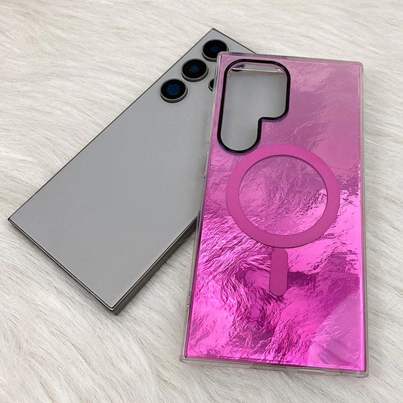 Силіконовий чохол Shiny Mountain (MagFit) для Samsung Galaxy S24 Ultra – Pink. Фото 2 з 4