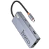 Перехідник HUB Hoco HB52 Wow 8in1 (Type-C to HDTV+RJ45+SD/TF+PD+Type-C3.0+2xUSB3.0) – Deep space gray. Фото 2 з 6