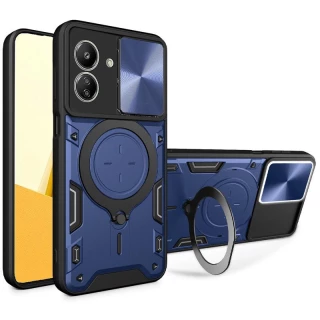 Ударопрочный чехол Bracket Ringstand с защитной шторкой для камеры для Xiaomi Redmi 13C фото 1 из 6