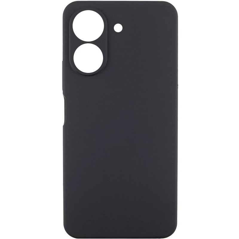 Кольоровий силіконовий чохол GETMAN на Xiaomi Poco C65 – Чорний / Black. Фото 1 з 12