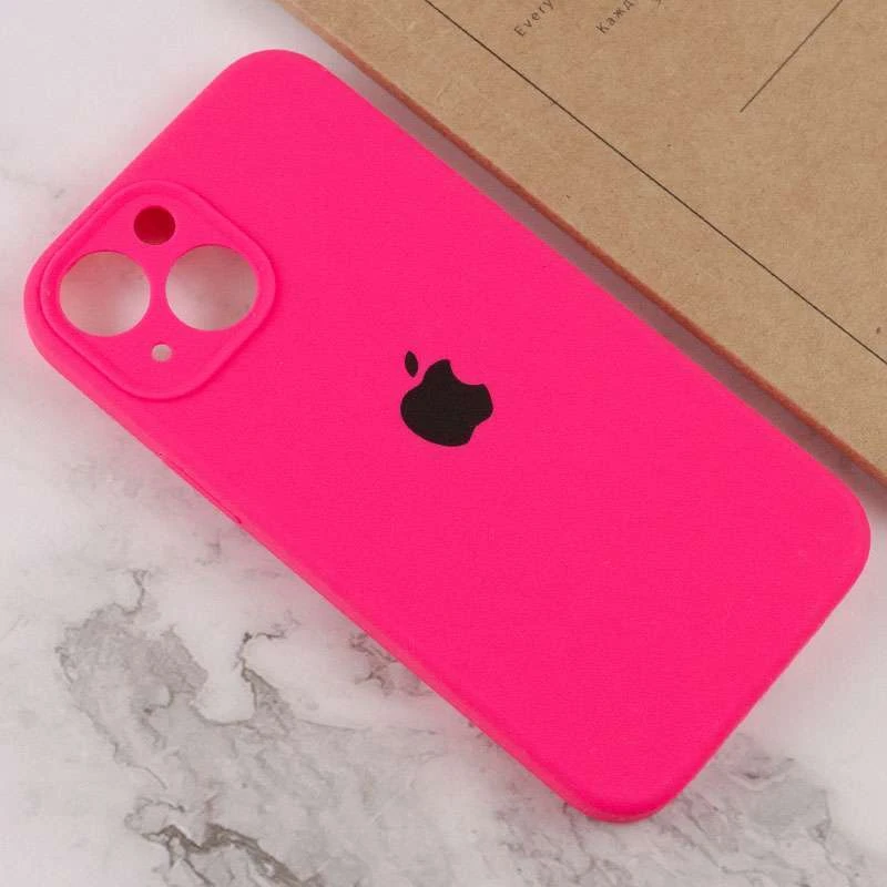 Чехол Silicone Case с защитой камеры для Apple iPhone 13 (6.1") – Розовый / Barbie pink. Фото 4 из 4