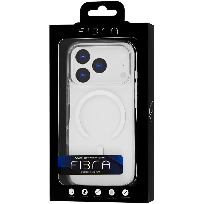 Чохол fibre diamond with MagSafe для Apple iPhone 17 Pro Max (6.9") – Clear. Фото 2 з 2