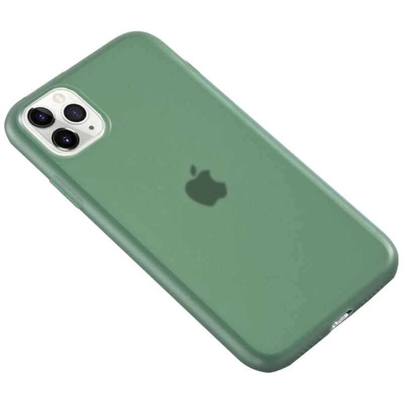 

Силиконовый матовый полупрозрачный чехол для Apple iPhone 11 Pro (5.8") (Зеленый / Pine green), Зелений / pine green