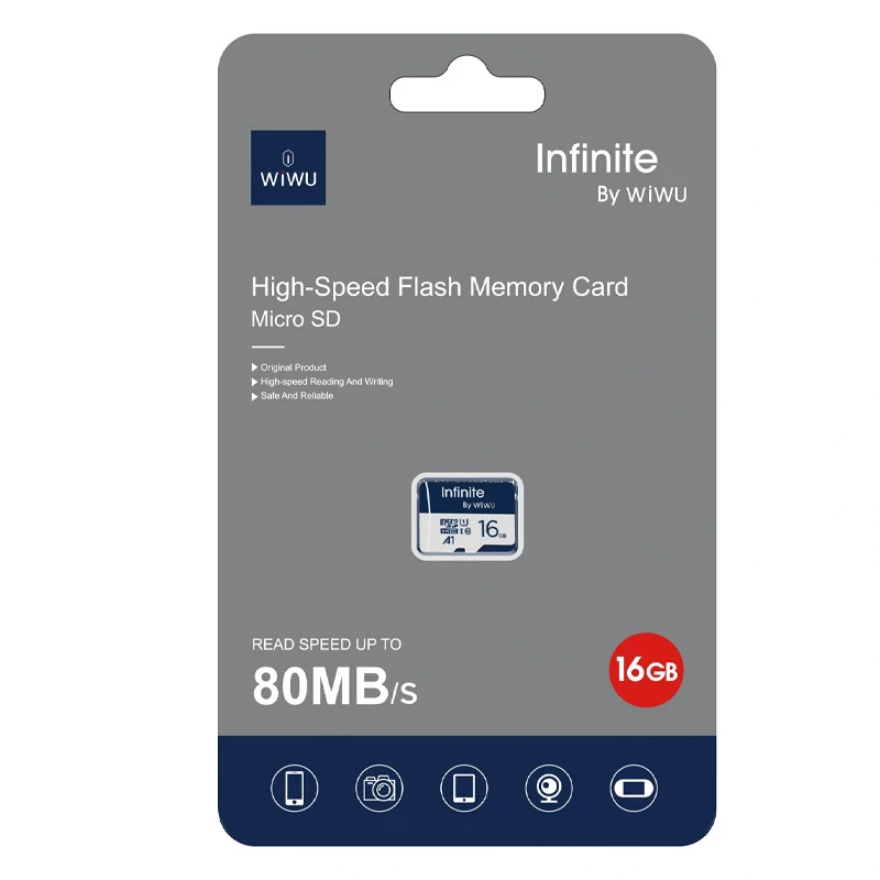 Карта пам'яті microSDXC WIWU Wi-FC004 Infinite Series 16GB (U1, C10) без адаптера – Blue. Фото 2 з 2